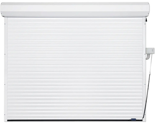 Geschlossener Rollladen aus Metall