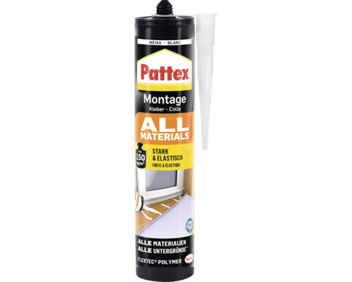 Pattex Montagekleber All Materials 450 g Pattex Montagekleber für alle Materialien, inklusive Düse