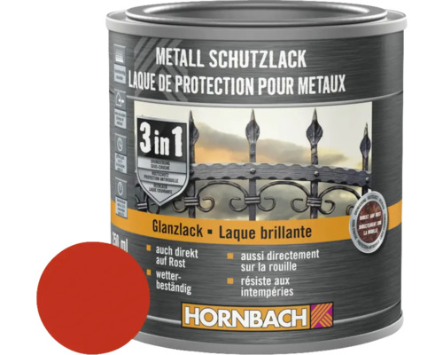 HORNBACH Metallschutzlack 3in1 glänzend feuerrot 250 ml