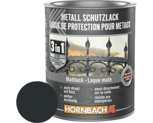 HORNBACH Metallschutzlack 3in1 matt anthrazitgrau 750 ml-0