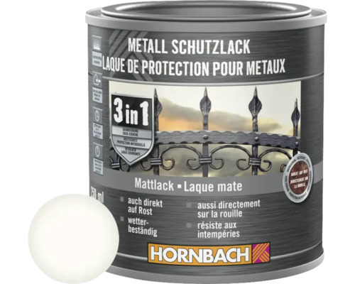 HORNBACH Metallschutzlack 3in1 matt weiß 250 ml