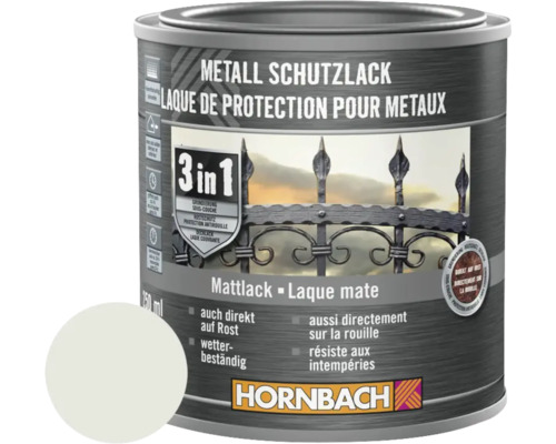 HORNBACH Metallschutzlack 3in1 matt RAL 7035 lichtgrau 250 ml