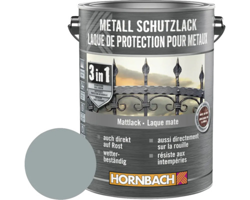 HORNBACH Metallschutzlack 3in1 matt silbergrau 2,5 L