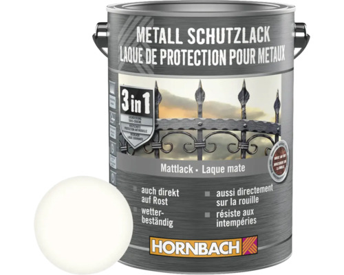 HORNBACH Metallschutzlack 3in1 matt weiß 2,5 L