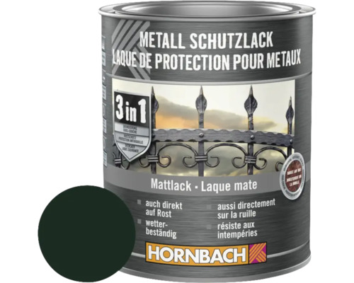 HORNBACH Metallschutzlack 3in1 matt dunkelgrün 750 ml