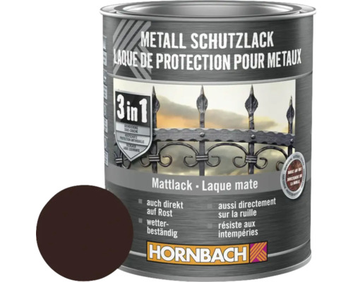 HORNBACH Metallschutzlack 3in1 matt braun 750 ml