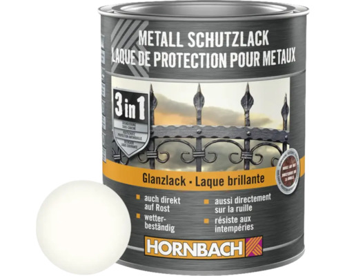 HORNBACH Metallschutzlack 3in1 glänzend weiß 750 ml
