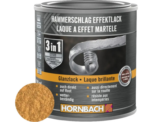 HORNBACH Hammerschlaglack Effektlack 3in1 glänzend kupfer 250 ml-0