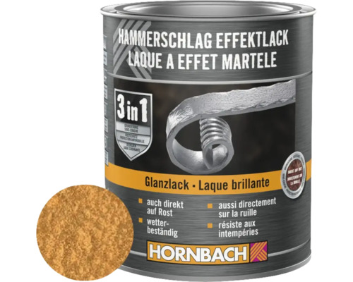 HORNBACH Hammerschlaglack Effektlack 3in1 glänzend kupfer 750 ml
