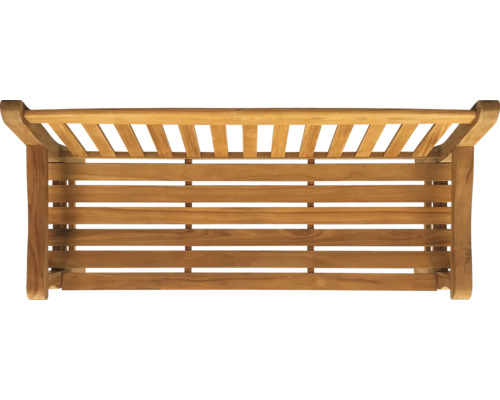 Gartenbank aus Holz mit Lattenstruktur, Aufsicht