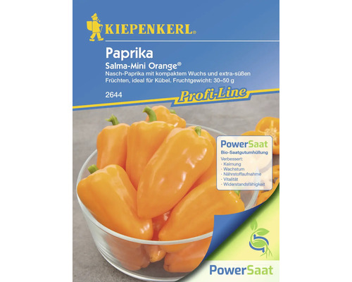 Snack-Paprika Salma-Mini Orange® Kiepenkerl PowerSaat F1 Hybride Gemüsesamen
