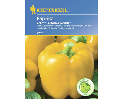 Blockpaprika Yellow California Wonder Kiepenkerl Samenfestes Saatgut Gemüsesamen Kiepenkerl Paprika Yellow California Wonder Samenpackung