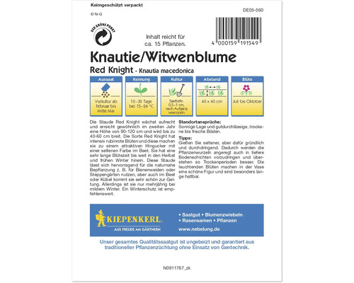 Samenpackung Witwenblume Red Knight