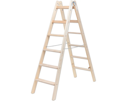 Stufenstehleiter Holz 2x6 Stufen