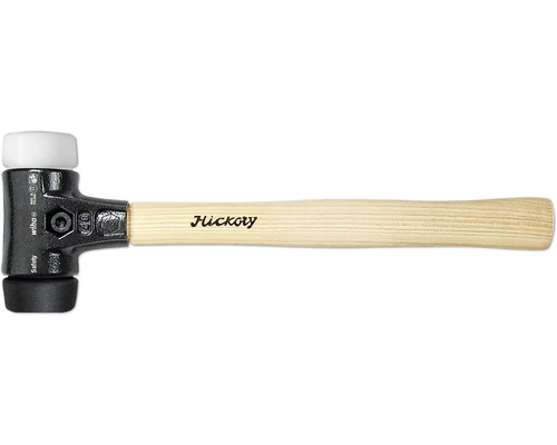Schonhammer Safety Wiha 80 mm Kopfdurchmesser mit Hickory-Holzstiel und Rund-Schlagkopf mittelweich/sehr hart