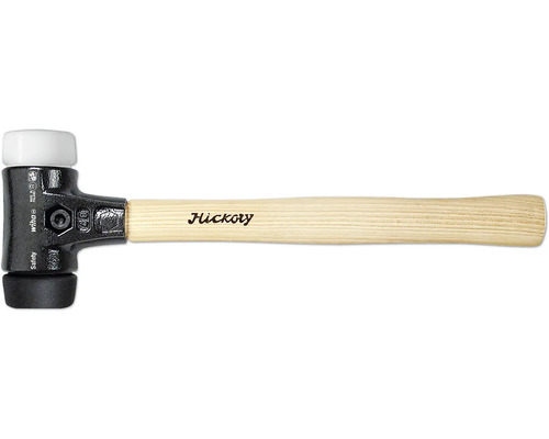 Schonhammer Safety Wiha 50 mm Kopfdurchmesser mit Hickory-Holzstiel und Rund-Schlagkopf mittelweich/sehr hart