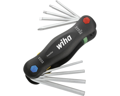 Wiha PocketStar Klappwerkzeug mit verschiedenen Schraubendreher-Bits