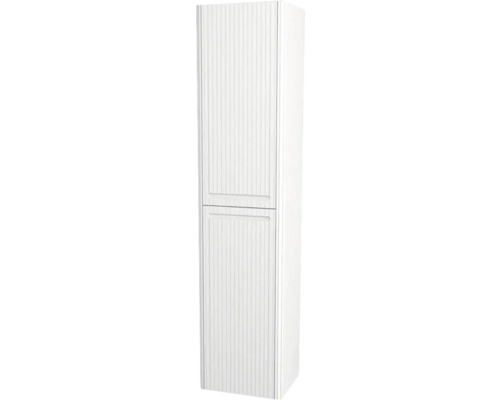 Hängehochschrank mit 2 Türen Devo Gloria 2.0 links BxHxT 45x165x26 cm premium white supermatt geriffelt