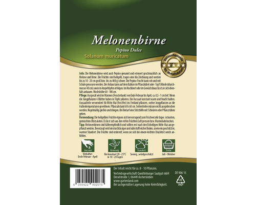 Melonenbirne Saatgut Verpackung