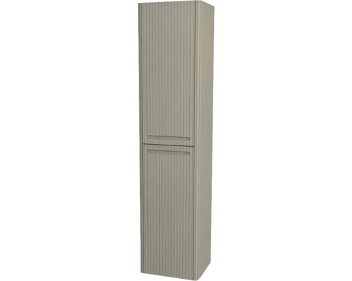 Hängehochschrank mit 2 Türen Devo Gloria 2.0 links BxHxT 45x165x26 cm stone grey supermatt geriffelt