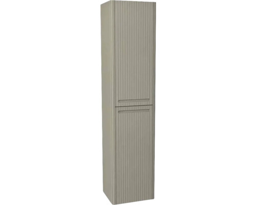 Hängehochschrank mit 2 Türen Devo Gloria 2.0 rechts BxHxT 45x165x26 cm stone grey supermatt geriffelt