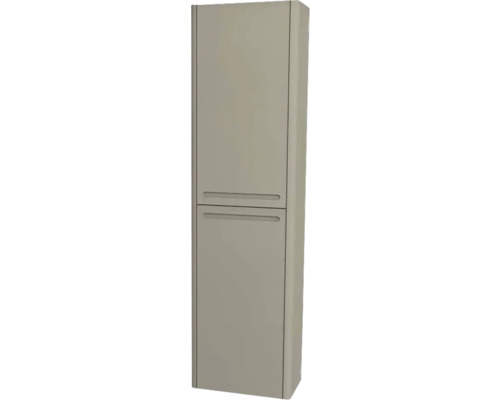 Hängehochschrank mit 2 Türen und Wäschekorb Devo Gloria 2.0 links BxHxT 40x172x33 cm stone grey supermatt glatt