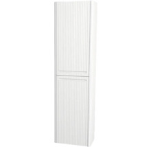 Hängehochschrank mit 2 Türen und Wäschekorb Devo Gloria 2.0 links BxHxT 40x172x33 cm premium white supermatt geriffelt
