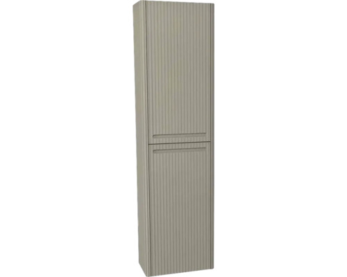 Hängehochschrank mit 2 Türen und Wäschekorb Devo Gloria 2.0 rechts BxHxT 40x172x33 cm stone grey supermatt geriffelt