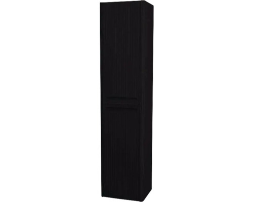 Hängehochschrank mit 2 Türen und Wäschekorb Devo Gloria 2.0 links BxHxT 40x172x33 cm perfect touch black geriffelt