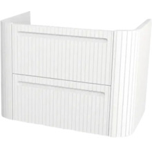 Waschtischunterschrank Devo Gloria 2.0 70x50x42 cm premium white supermatt geriffelt