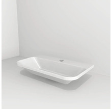 Devo Möbelwaschtisch Gloria 2.0 70 x 42 cm mit Hahnloch weiß mit Beschichtung UM-GLORIA70