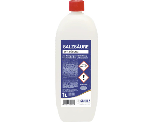 NEUTRAL Salzsäure 24% 1 l Salzsäure 24-prozentige Lösung in einer Ein-Liter-Flasche zur Reinigung und Entfettung von Metalloberflächen