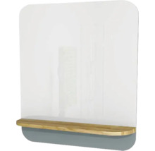 Badspiegel mit Holzablage Devo Gloria 2.0 86x86 cm Fjord glatt GL2-LUPL86-1-F72D01