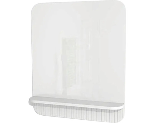 Badspiegel mit Ablage Devo Gloria 2.0 86x86x14 cm Premium White Supermatt geriffelt GL2-LUPL86-2-F83