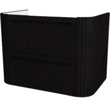 Waschtischunterschrank Devo Gloria 2.0 70x50x42 cm perfect touch black geriffelt