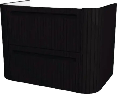 Waschtischunterschrank Devo Gloria 2.0 70x50x42 cm perfect touch black geriffelt