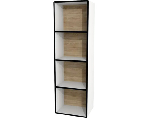 Hängeschrank offen Devo Sonus 2.0 BxHxT 38x124.5x28 cm arctic white hochglanz