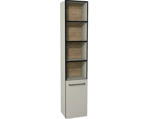 Hängehochschrank halboffen mit 1 Tür Devo Sonus 2.0 rechts BxHxT 38x186x30 cm classico muschel