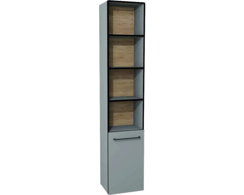 Hängehochschrank halboffen mit 1 Tür Devo Sonus 2.0 rechts BxHxT 38x186x30 cm fjord Hochschrank mit vier offenen Fächern und einer Tür