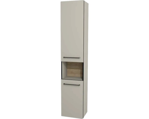 Hängehochschrank mit 2 Türen Devo Sonus 2.0 links BxHxT 38x186x30 cm dakar suedette matt/Eiche