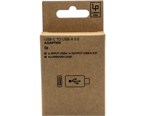 Lumak Pro USB-C auf USB-A 3.0 Adapter Verpackung