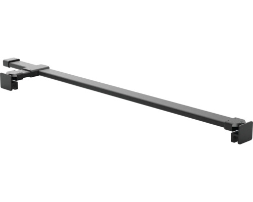 Jungborn Stabilisationsbügel PREMIUM 90° 1200 mm mit T-Stück schwarz matt gebürstet Ausziehbarer Kleiderständer zur Montage zwischen zwei Wänden