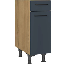 NOBILIA Unterschrank mit Schublade und Drehtür Urban BxTxH 30 x 58 x 87 cm fjordblau matt vormontiert Anschlag rechts 4004539045262
