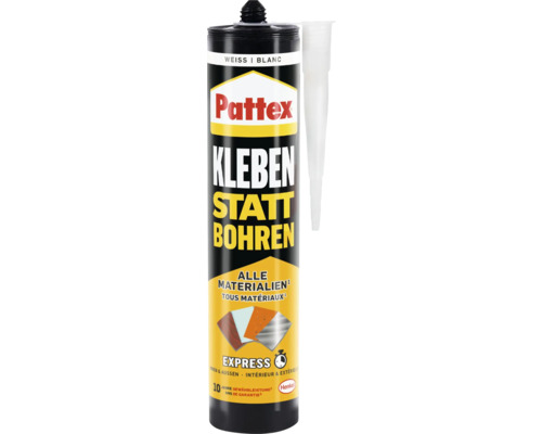 Pattex Montagekleber Kleben statt Bohren Express 390 g Pattex Kleben statt Bohren Montagekleber Kartusche mit Aufsatz