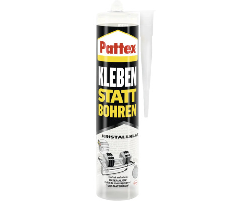 Pattex Kleben statt Bohren Montagekleber Kristallklar 290 g Pattex Kleben statt Bohren Montagekleber Kartusche