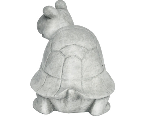 Gartenfigur Schildkröte aus Steinguss, Rückansicht