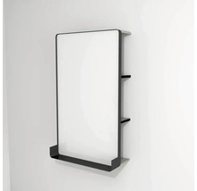 LED Badspiegel mit Ablage Devo Sonus 2.0 Classico Muschel/Black 55.5x94 cm SO2-LU55x94x27-F91