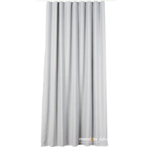 Grauer Dekoschal mit Faltenbandaufhängung