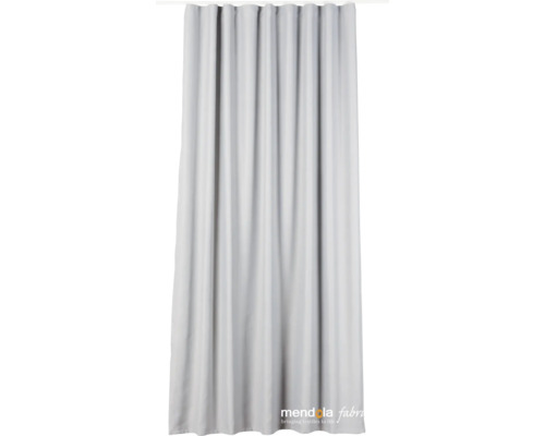 Grauer Dekoschal mit Faltenbandaufhängung