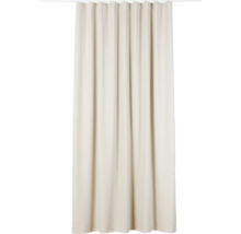 Beiger Vorhang mit Faltenaufhängung